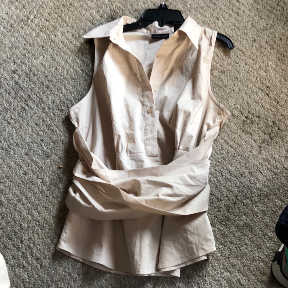 Tan top and skirt size 14 by New York & Co.